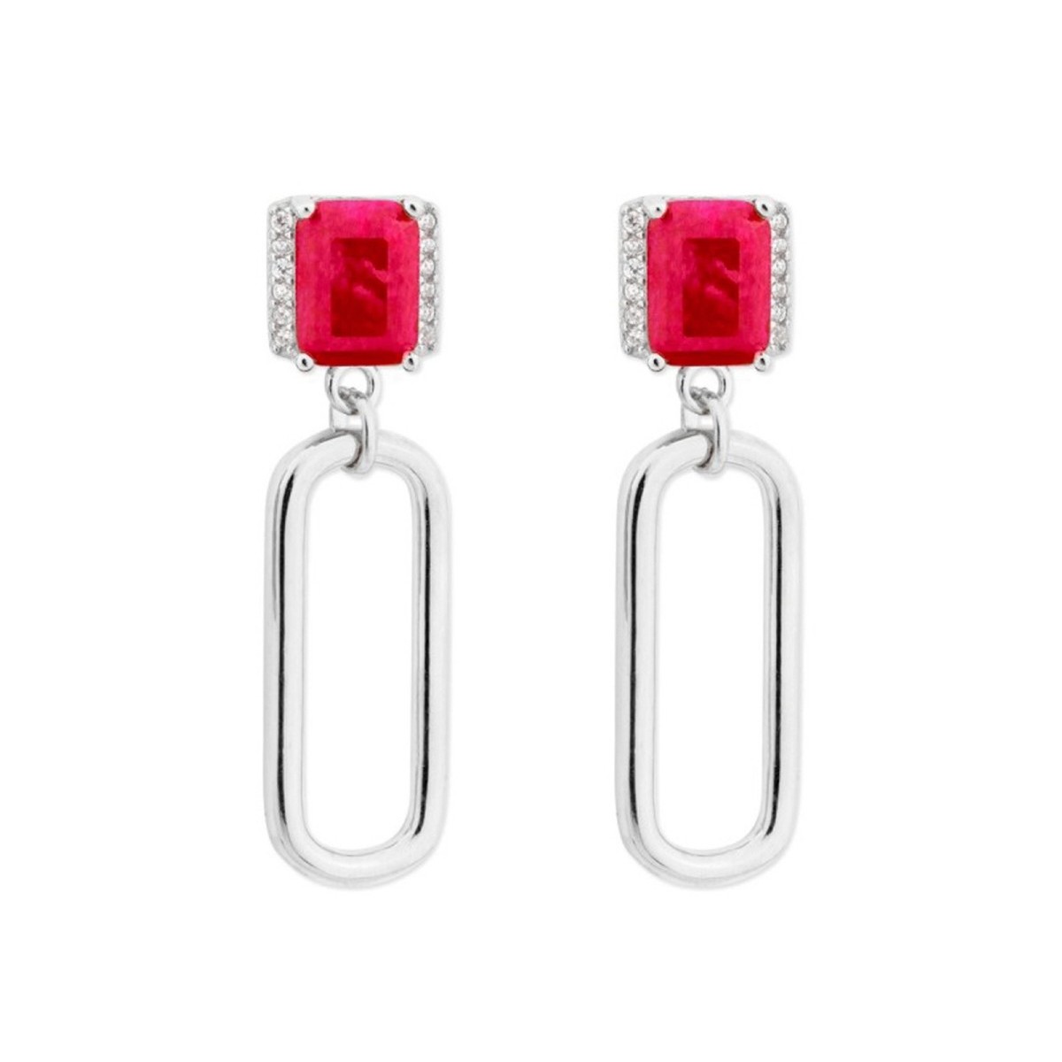 Pendientes plata y circonitas - MED389A-R