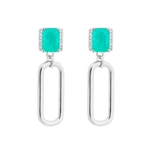 Pendientes plata y circonitas - MED389A-V