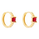 Pendientes plata y circonitas - MED390A-RD