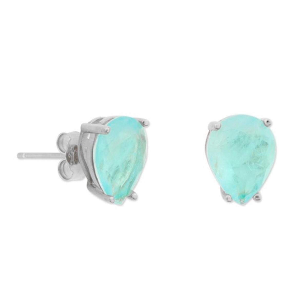 Pendientes plata y piedras - MED391A-A