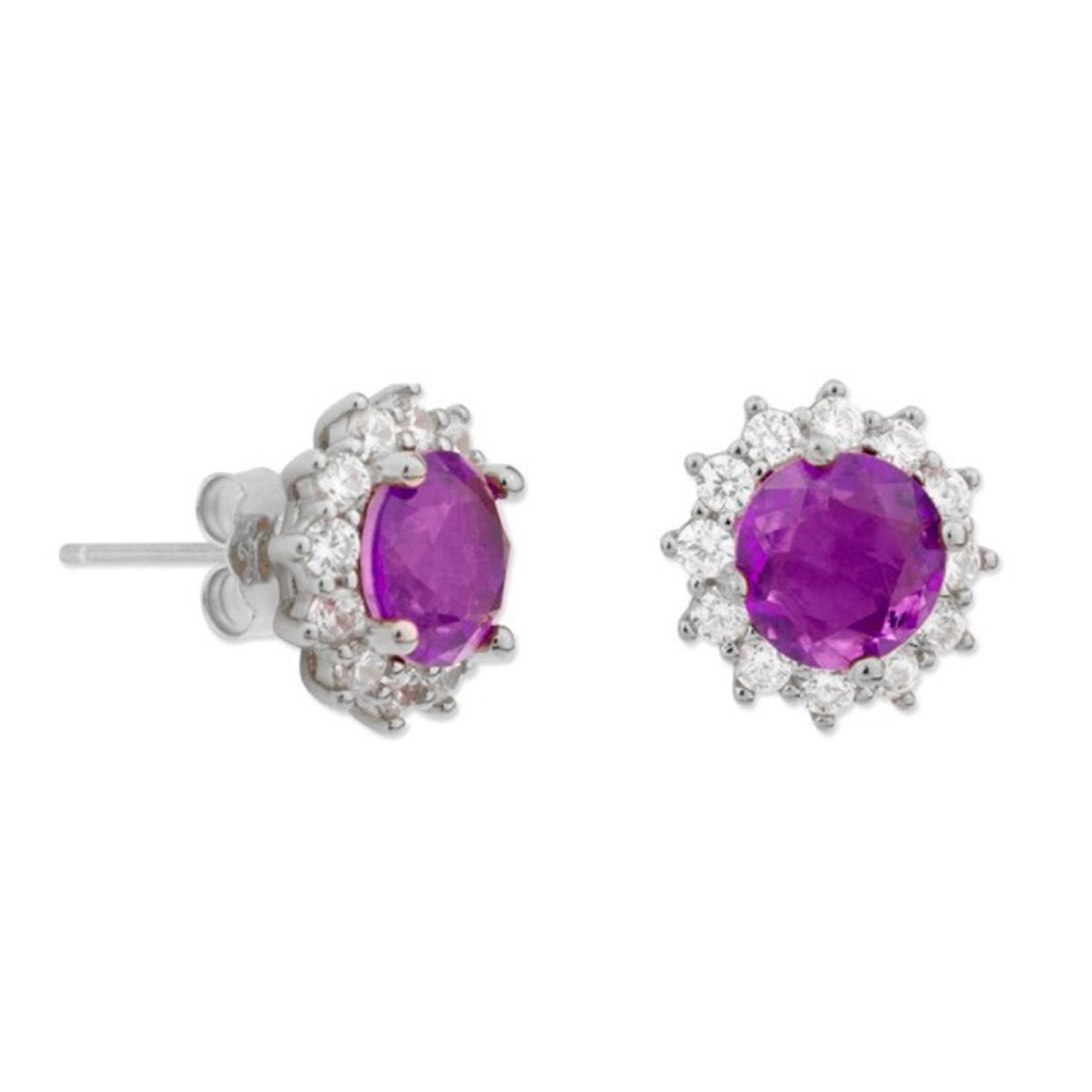 Pendientes plata y circonitas - MED395A-L