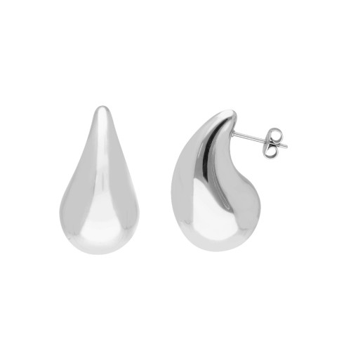 Pendientes gota de acero 27mm largo - CH070A