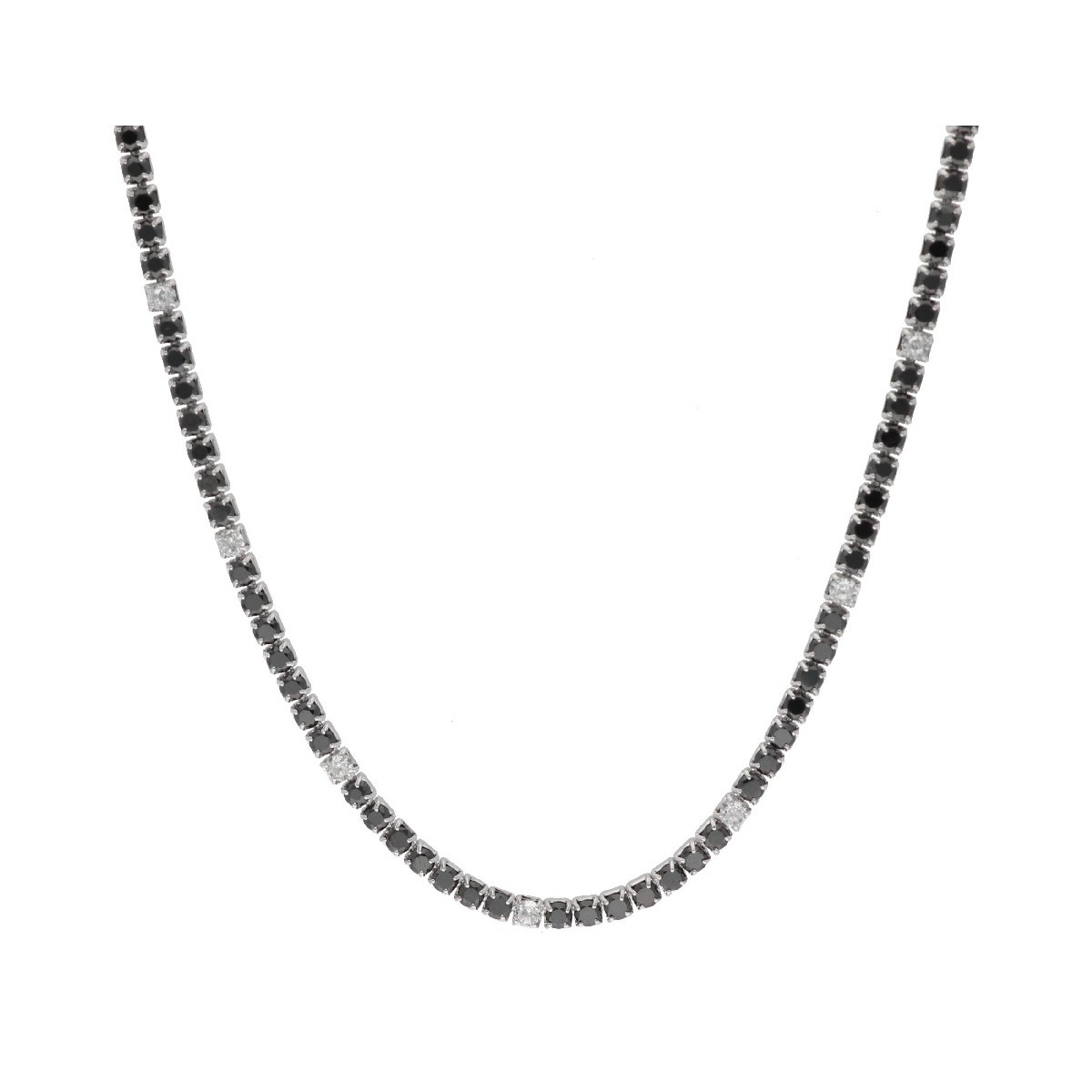 Collar plata y circonitas 2mm - LAD1074CL-7NB