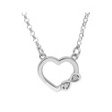 Colgante corazón plara y circonitas - LAF6466CL