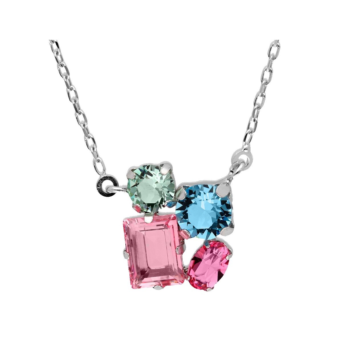 Collar plata y Liska Crystals - LSW4406CL