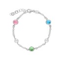 Pulsera plata y perlas  Liska Crystals - LSW4396BR