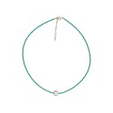 Collar plata, perla y piedras naturales - LAF6477CL-D