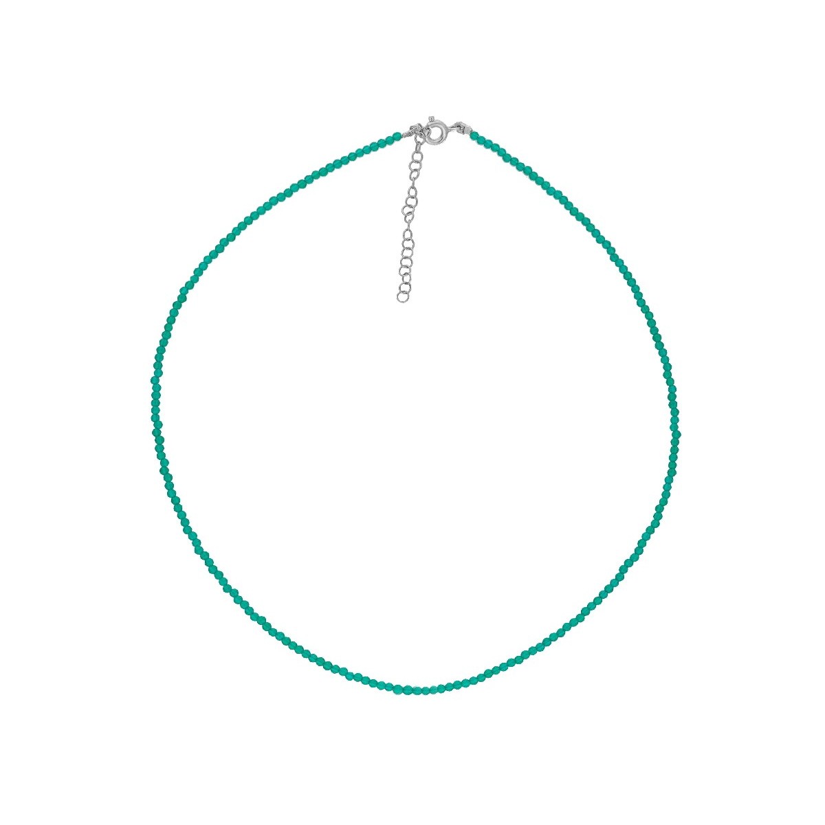 Collar plata y piedras naturales - LAF6476CL