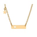 Colgante plata placa estrella - LAF6484CL-D