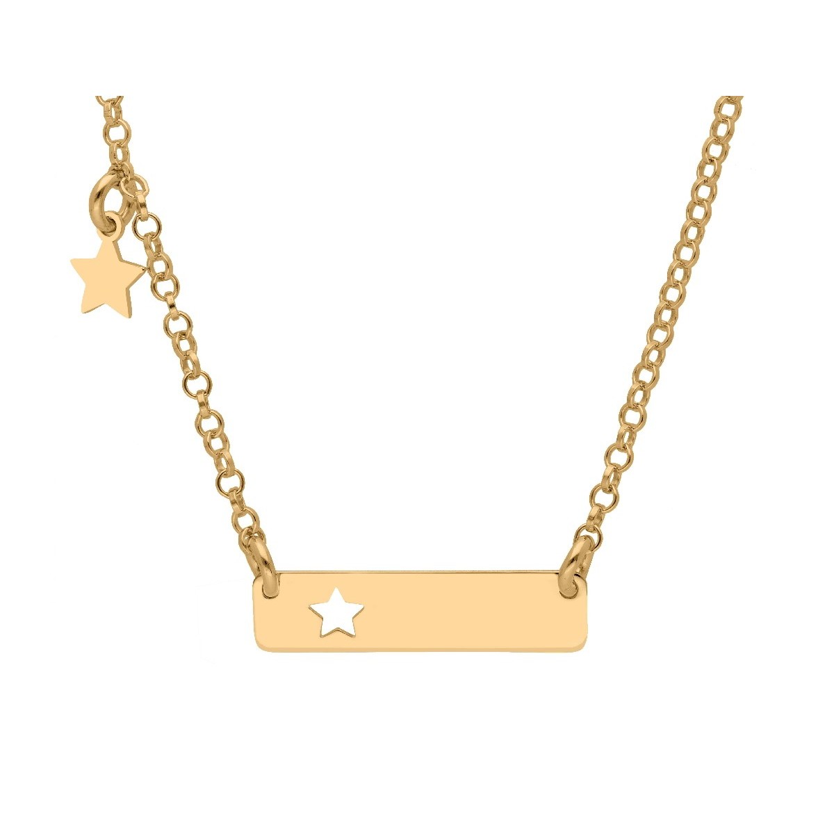 Colgante plata placa estrella - LAF6484CL-D
