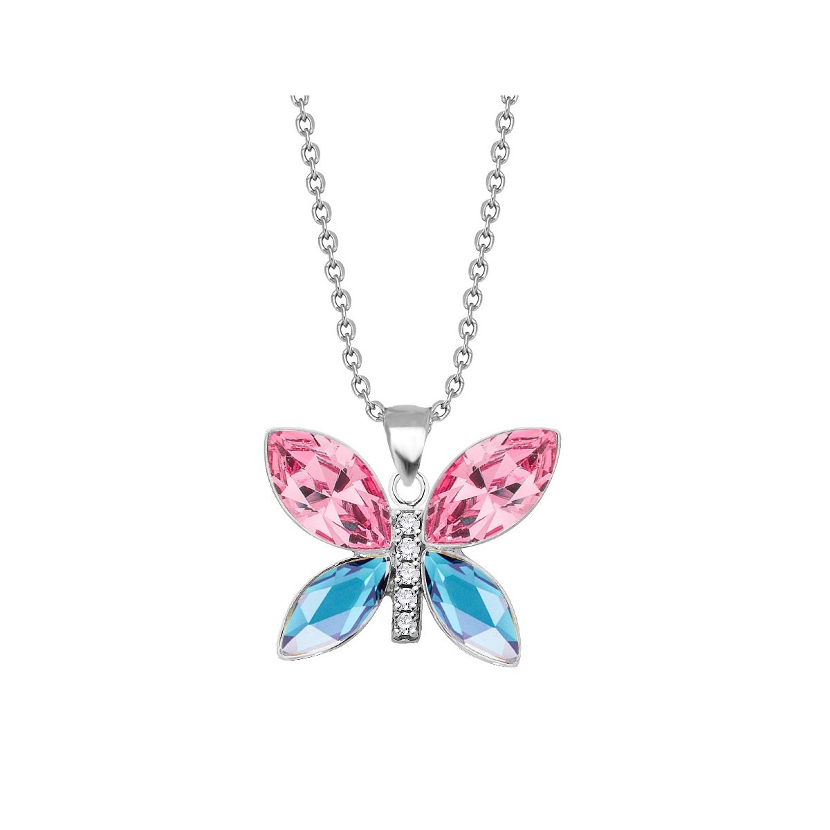 Colgante mariposa plata y Liska Crystals - LSW0187CL-RA