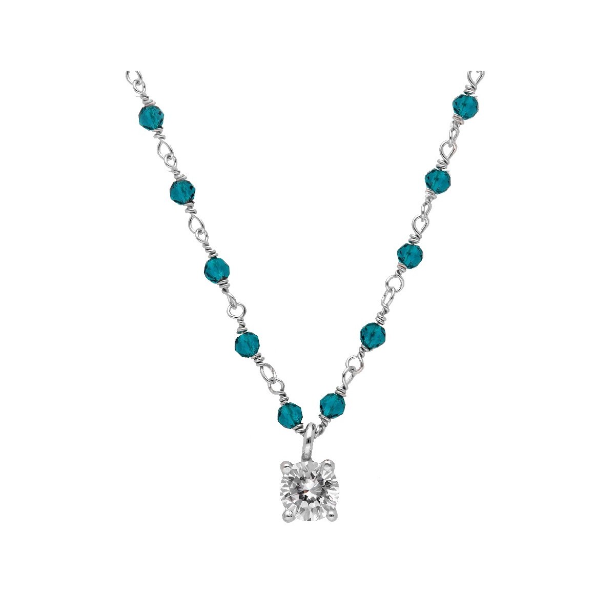 Colgante plata y circonitas - LAF6481CL-T