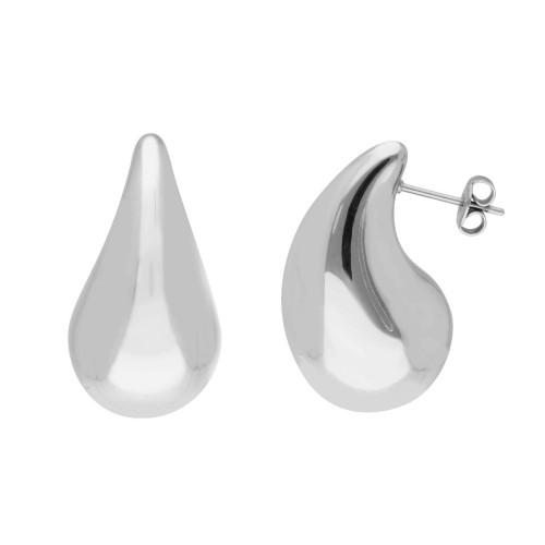 Pendientes gota de acero 31mm largo - CH070A-1