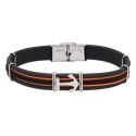 Pulsera ancla acero caucho cuerda náutika - NTK027BR