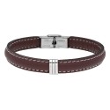 Pulsera piel y acero - 84BA1527-M