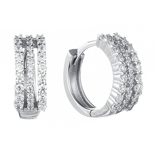 Pendientes plata y Premium Zirconia - LPZ017A
