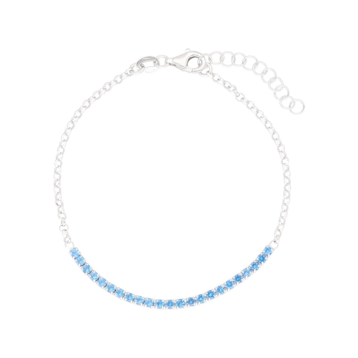 Pulsera plata y circonitas - LAF6490BR-A