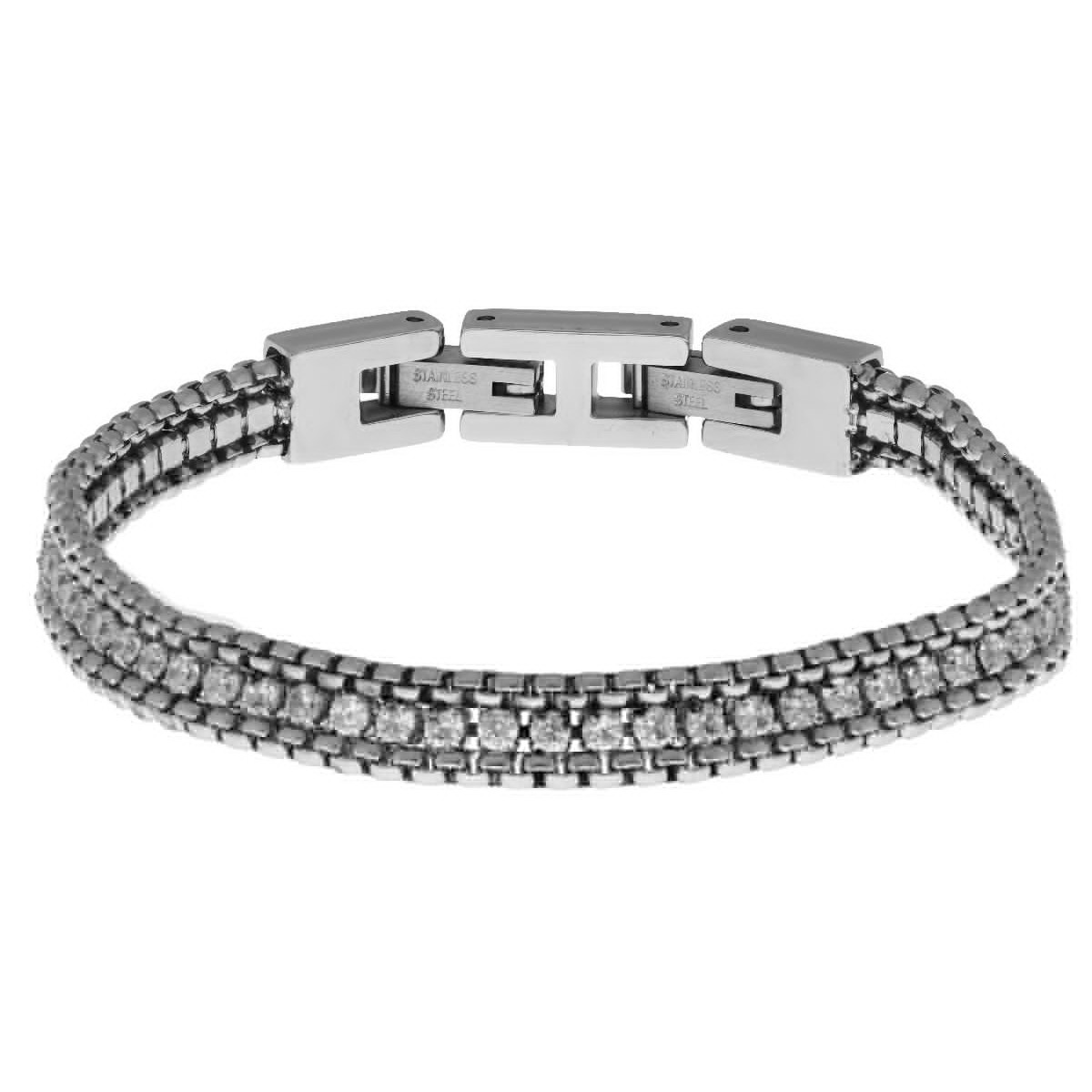 Pulsera acero y circonitas - CH071BR-B