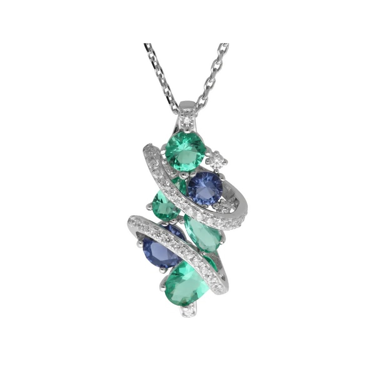 Colgante plata y circonitas - LAD7270CL