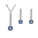 Conjunto plata y Liska Crystals - LSW4399C-LS