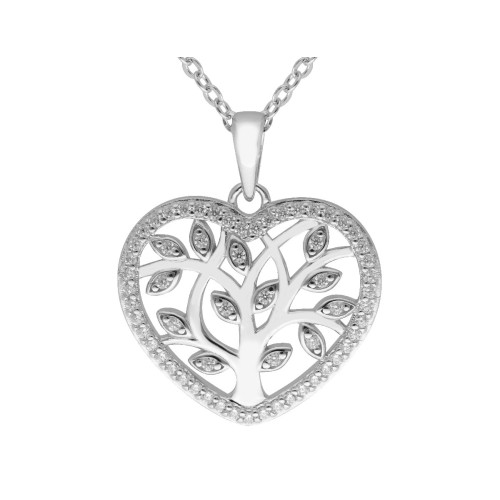 Colgante árbol vida plata y circonitas - LAD7300CL