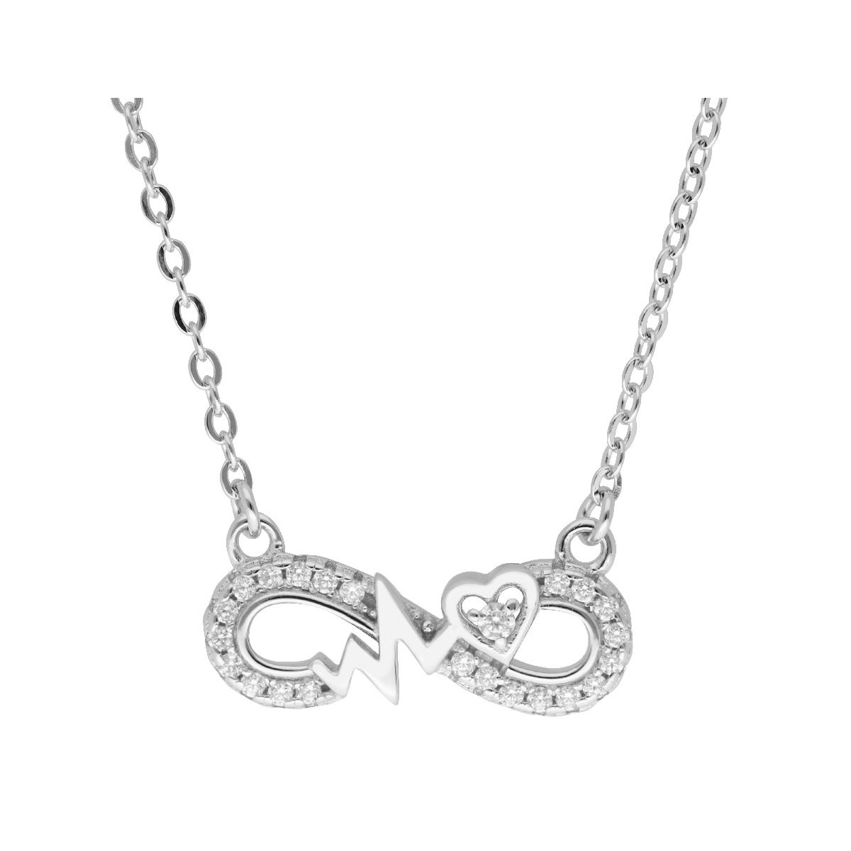 Colgante infinito plata y circonitas - LAD7299CL