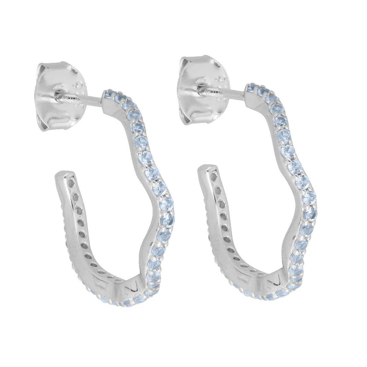 Pendientes plata, circonitas y perlas - LAD7296A-A