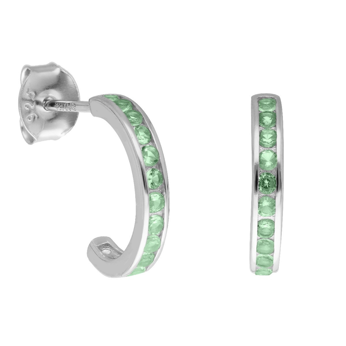 Pendientes plata y circonitas - LAD7297A-V