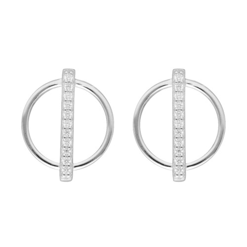 Pendientes plata y circonitas - LPZ091A