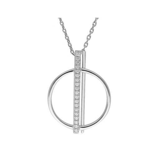 Colgante plata y circonitas - LPZ091CL