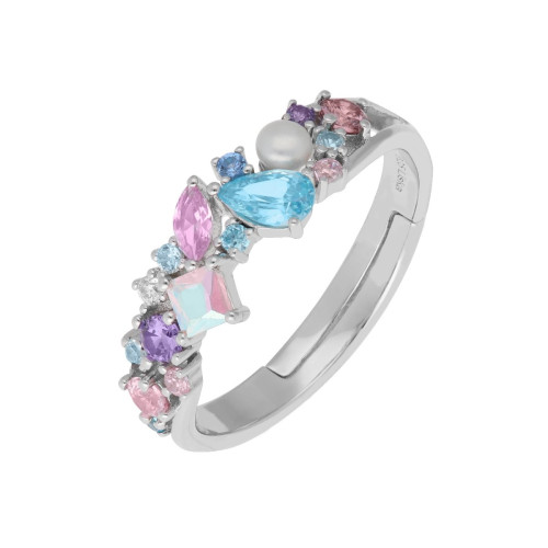Anillo plata y circonitas - LAD7295AN