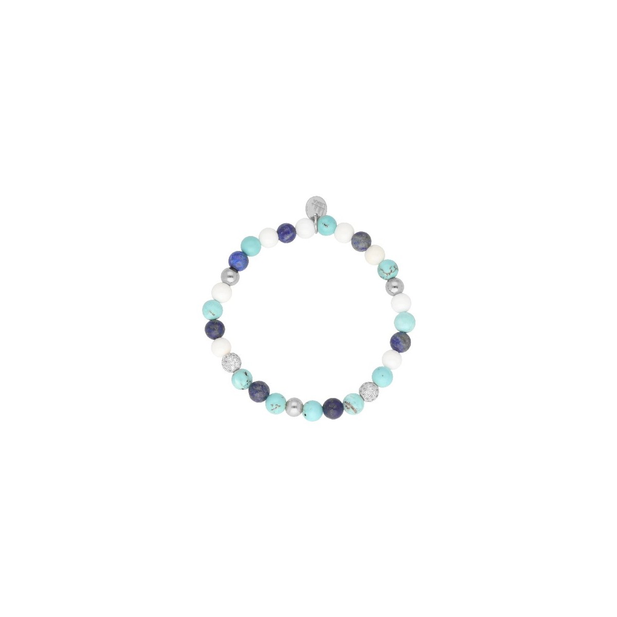 Pulsera acero y piedras naturales - SHA009
