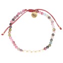 Pulsera acero perlas y piedras naturales - SHA197