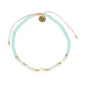 Pulsera acero perlas y piedras naturales - SHA201