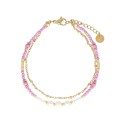 Pulsera acero y purple lepidolite - SHA204BR
