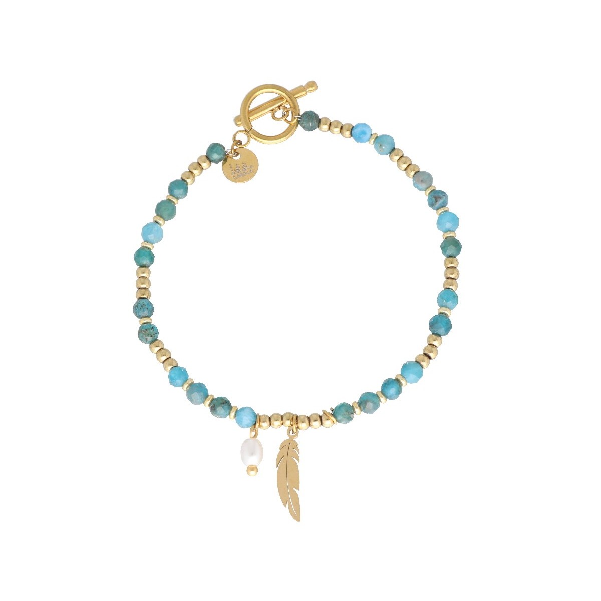 Pulsera acero y graven stone blue - SHA213BR