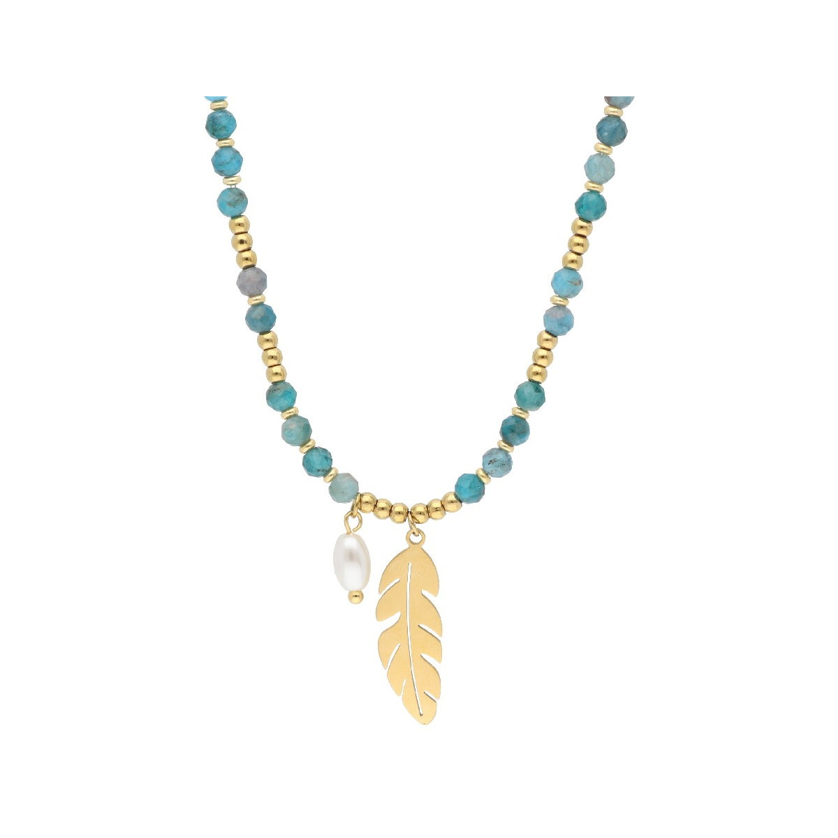 Collar acero y graven stone blue - SHA213CL
