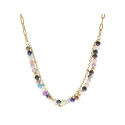 Collar acero y turmaline - SHA209CL