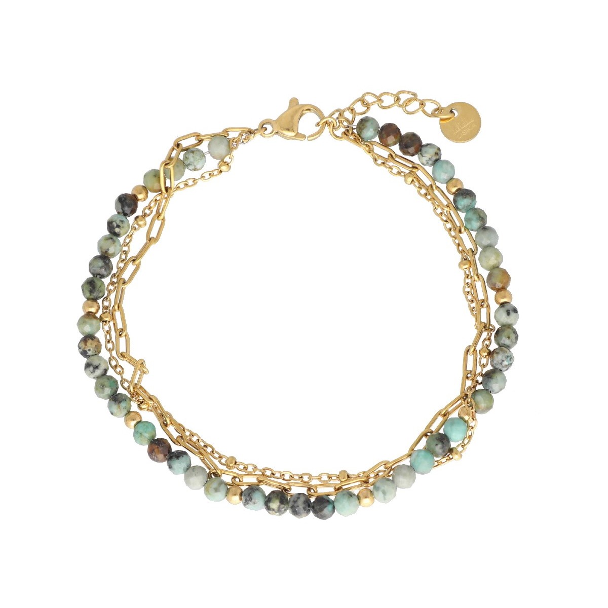 Pulsera acero y african turmaline - SHA207BR
