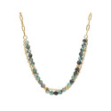 Collar acero y african turmaline - SHA207CL