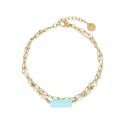 Pulsera acero y amazonite - SHA210BR