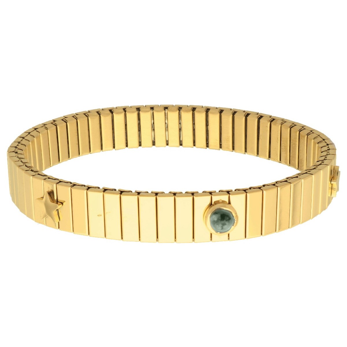 Pulsera elástica acero y afriban turquoi - SHA216BR-AT