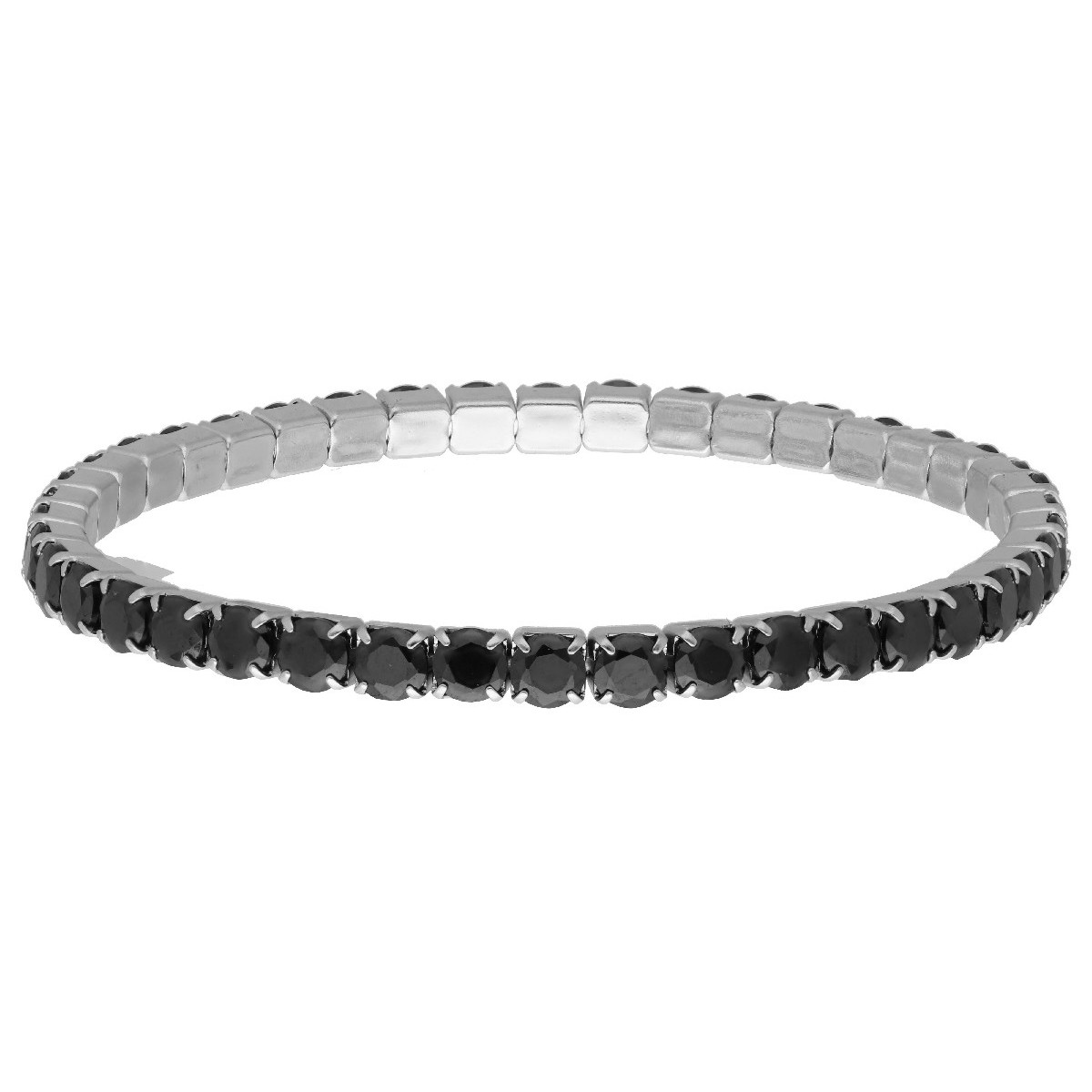 Pulsera elástica acero y circonitas - CH072BR-N