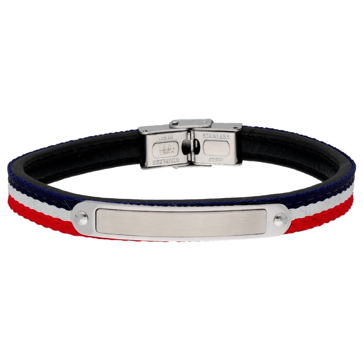 Pulsera piel y acero - 87BR011
