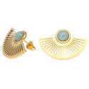 Pendientes acero y amazonire - SHA206A