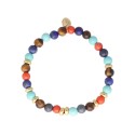 Pulsera acero y piedras naturales - SHA238