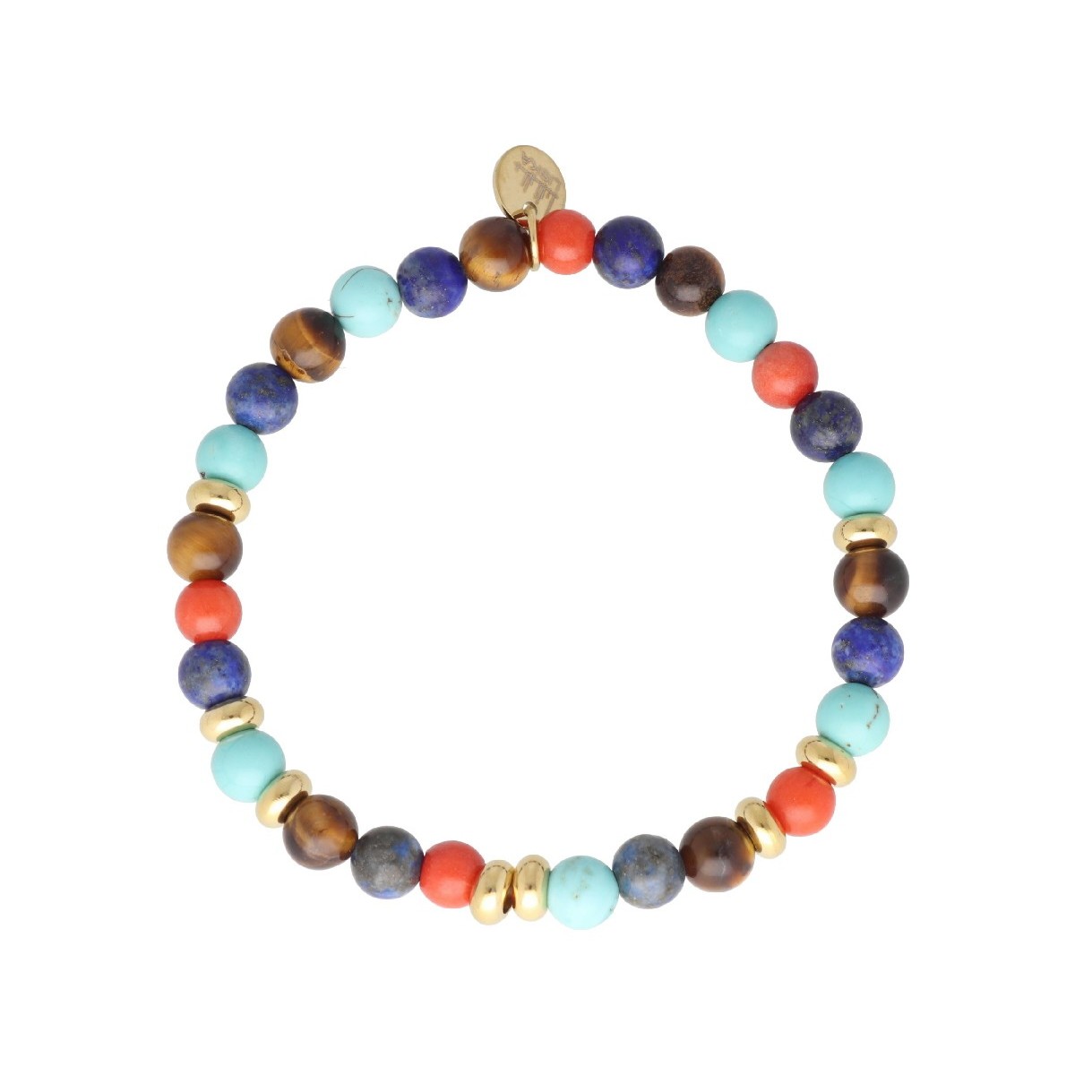 Pulsera acero y piedras naturales - SHA238