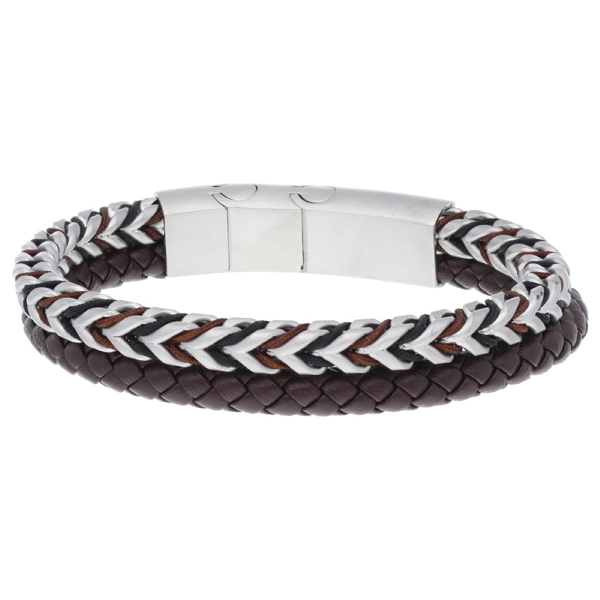 Pulsera piel y acero - RB239BR