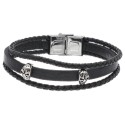 Pulsera acero y piel - RB247BR