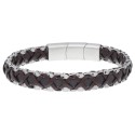 Pulsera acero y piel - RB249BR-M